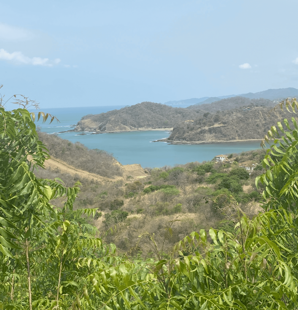 View over the bay in San Juan del Sur during the dry season in Nicaragua